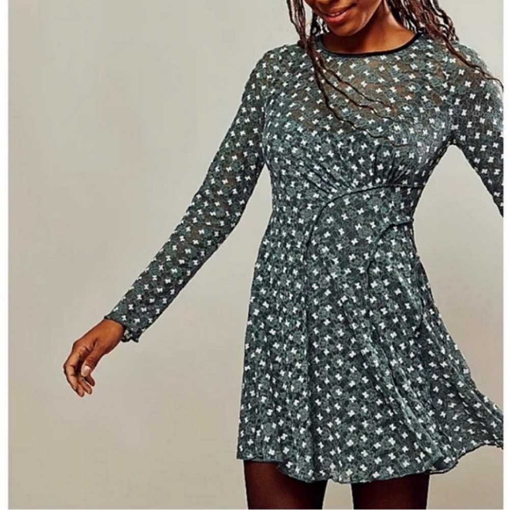 FREE PEOPLE • Sheer Delight Mini Dress